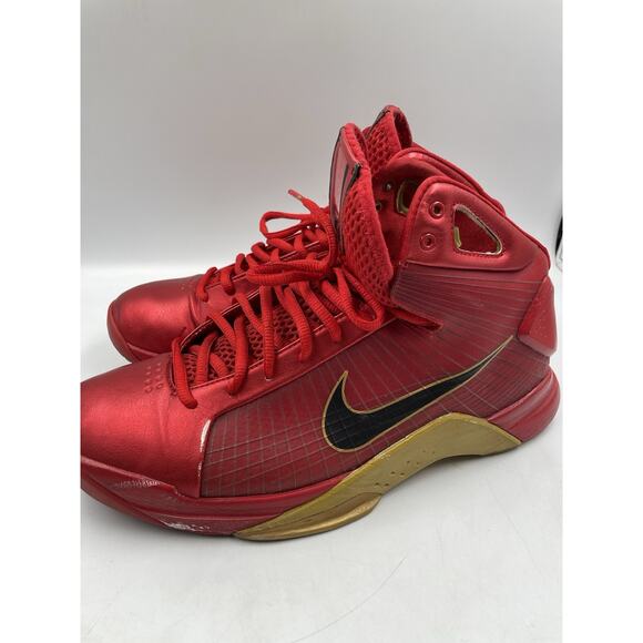 2008 Men\'s Nike Hyperdunk Supreme China Red Gold Black Size 10.5 Used Rare OG